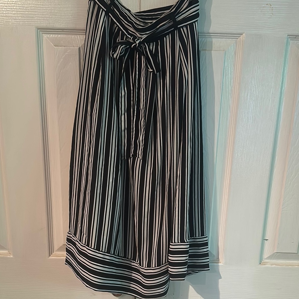 Banana Republic Midi A-Line Skirt with Tie Front